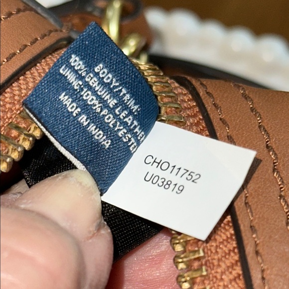 Cole Haan Brown and Gold Crossbody Bag with Elegant Design - Picture 12 of 16